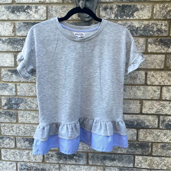 Ten Sixty Sherman Girls Top Size L - GUC - Ruffles and Built in Layer - Picture 1 of 8